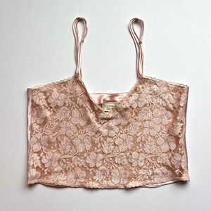 Vintage Victoria's Secret Gold Label 1991 Pink Lace Top